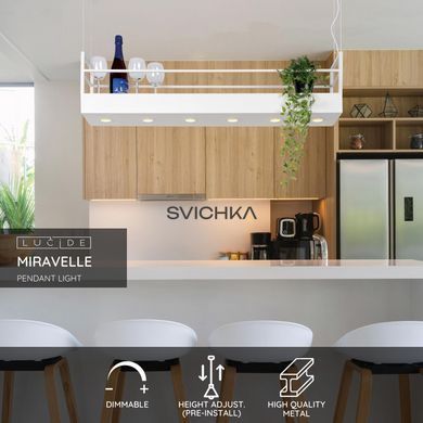 Підвісний світильник Lucide MIRAVELLE 6xGU10 White, WHITE