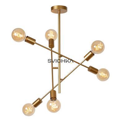 Стельовий світильник Lucide LESTER 6xE27 Matt Gold / Brass, Matt Gold / Brass