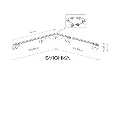 Світильник Nowodvorski MONO CORNER VIII 2150 PL, Білий, Білий, Білий, Білий
