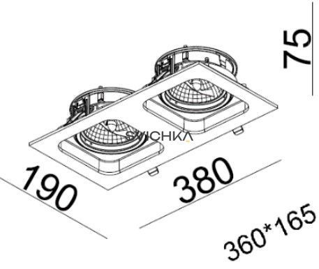 Точечный светильник Mistic Double Quad MSTC-05355511