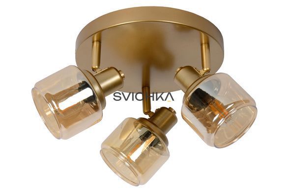 Потолочный точечный светильник Lucide BJORN &Oslash; 38 cm 3xE14 Matt Gold / Brass