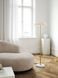 Торшер лампа Nordlux Glossy, White/Brass, белый, латунь, Білий, Латунь, Білий