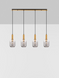 Подвесной светильник Nova luce 9236315 MAHO, Smoke/Brass