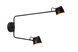 Настінний світильник Lucide MILNE LED Dim. 2x8W 2700K Black, BLACK, Чорний, Чорний
