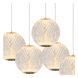 Підвісний світильник Lucide CINTRA &Oslash; 32 cm LED Dim. 5x4,7W 2700K Transparant, Transparant