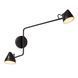 Настінний світильник Lucide MILNE LED Dim. 2x8W 2700K Black, BLACK, Чорний, Чорний