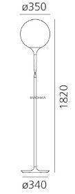 Торшер Artemide Castore terra 35 1055010A, Білий, Білий