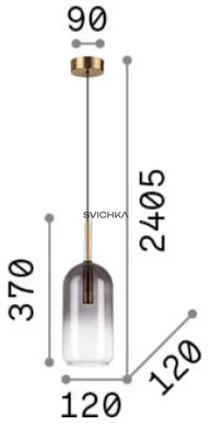 Підвісний світильник Ideal Lux Empire sp1 cilindro, Gray\Gold