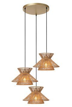Підвісний світильник Lucide TASMAN 3xE27 Natural, Natural