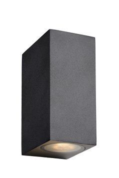 Настінний точковий світильник Lucide ZORA-LED Indoor/Outdoor LED Dim. GU10 2x5W 3000K IP44 Black, BLACK