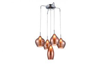 Підвісний світильник AZzardo Amber Milano AZ3172 copper, Хром, Мідний, Напівпрозорий
