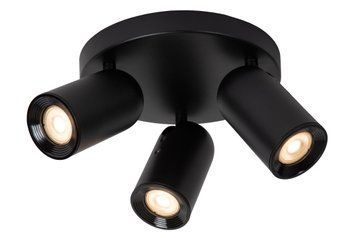 Потолочный точечный светильник Lucide PUNCH &Oslash; 21 cm 3xGU10 Black
