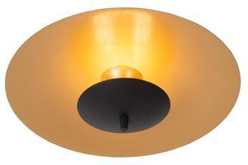 Стельовий світильник Lucide VULCAN &Oslash; 35 cm LED Dim. 1x9W 3000K Black, BLACK, Matt Gold / Brass, Чорний