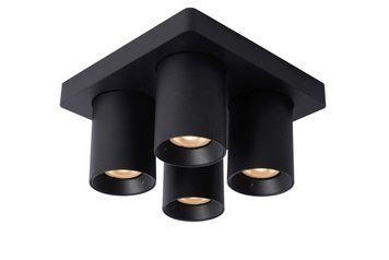 Потолочный точечный светильник Lucide NIGEL LED Dim to warm GU10 4x5W 2200K/3000K Black