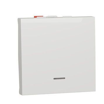 Переключатель Schneider Electric Unica New 1-клавишный с нейтралью, 10А, 2 модуля
