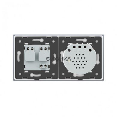 Розумний сенсорний ZigBee вимикач 1 сенсор 1 розетка Livolo білий скло (VL-C701Z/C7C1EU-11)