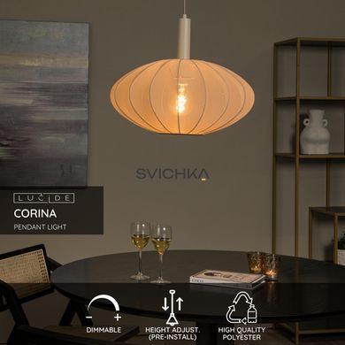 Подвесной светильник Lucide CORINA &Oslash; 50 cm 1xE27 Cream