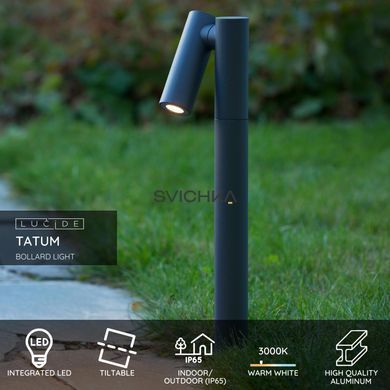 Вуличний стовпчик Lucide TATUM LED 1x5W 3000K IP65 Anthracite, Anthracite, Антрацит, Антрацит, Антрацит