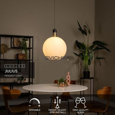 Подвесной светильник Lucide JULIUS &Oslash; 40 cm 1xE27 Opal