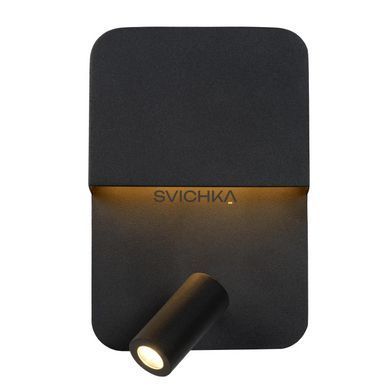 Бра Lucide BOXER LED 3000K With USB charging point Black, BLACK