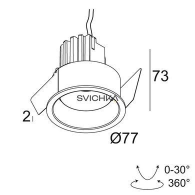 Точечный врезной светильник Delta light MINI DEEP RINGO II OK 93037
