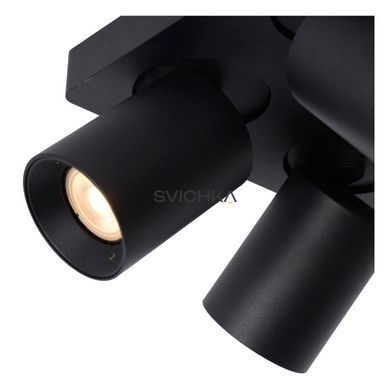 Стельовий точковий світильник Lucide NIGEL LED Dim to warm GU10 4x5W 2200K/3000K Black, BLACK