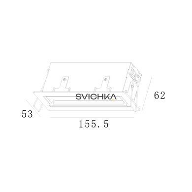 Вбудований світильник Skarlat RSL74104 5&times;2W WH+BK 4000K, Чорний/білий, 13
