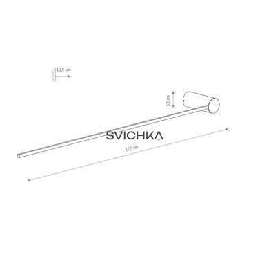 Настінний світильник Nowodvorski Arm L, 3000K, Black, Чорний, Чорний, Чорний, Чорний
