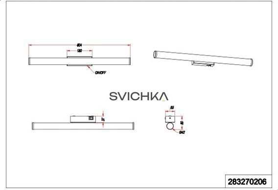 Підсвічування для дзеркала Trio Mattimo 283270206, Хром