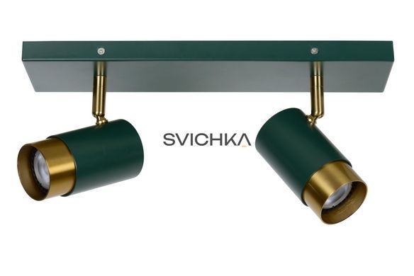 Стельовий точковий світильник Lucide FLORIS 2xGU10 Green, Green