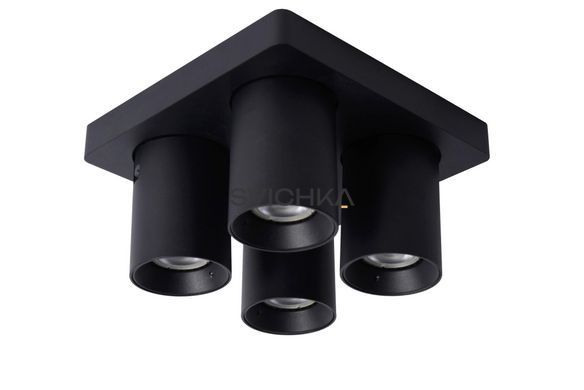Стельовий точковий світильник Lucide NIGEL LED Dim to warm GU10 4x5W 2200K/3000K Black, BLACK