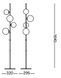 Торшер Ideal Lux Perlage pt4 Brass