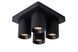 Стельовий точковий світильник Lucide NIGEL LED Dim to warm GU10 4x5W 2200K/3000K Black, BLACK