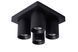 Стельовий точковий світильник Lucide NIGEL LED Dim to warm GU10 4x5W 2200K/3000K Black, BLACK