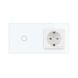 Розумний сенсорний ZigBee вимикач 1 сенсор 1 розетка Livolo білий скло (VL-C701Z/C7C1EU-11)