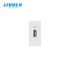 Механизм розетка USB 5V 2.1A 10W Livolo белый (VL-FCUA-1WP)