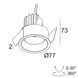 Точечный врезной светильник Delta light MINI DEEP RINGO II OK 93037 White