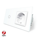 Розумний сенсорний ZigBee вимикач 1 сенсор 1 розетка Livolo білий скло (VL-C701Z/C7C1EU-11)