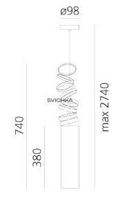 Підвісний світильник Artemide Decompos&eacute; Light, Fum&eacute;