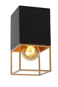Стельовий світильник Lucide RIXT 1xE27 Black, BLACK, Matt Gold / Brass, Matt Gold / Brass