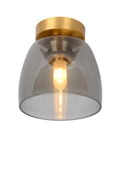 Стельовий світильник для ванної Lucide TYLER &Oslash; 16,1 cm 1xG9 IP44 Matt Gold / Brass, Matt Gold / Brass, Димчатий, Димчатий