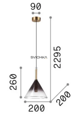 Підвісний світильник Ideal Lux Empire sp1 cono, Gray\Gold