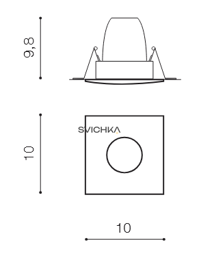 Встроенный уличный светильник AZzardo ROMOLO S IP65