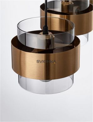 Подвесной светильник Nova luce SIANNA 3L, Smoke/Brass