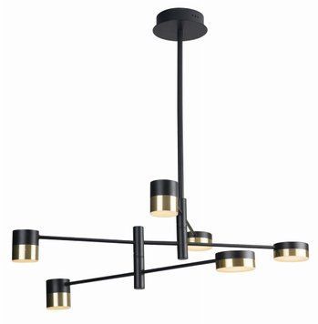 Люстра Maxlight PUMA 6M, Black/Gold