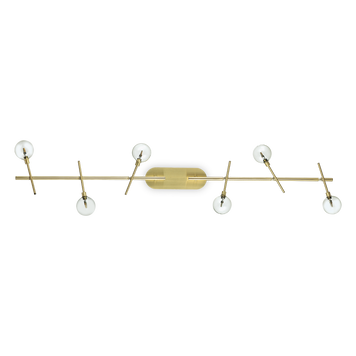Стельовий світильник Ideal Lux MARACAS PL6, Латунь; Прозорий, Прозорий, Латунь, Латунь, Прозорий