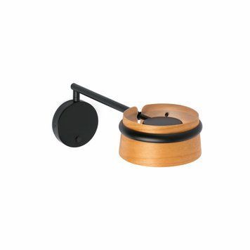 Настінний світильник Faro LOOP 1, Wood, Бежевий; Чорний, Чорний, Бежевий