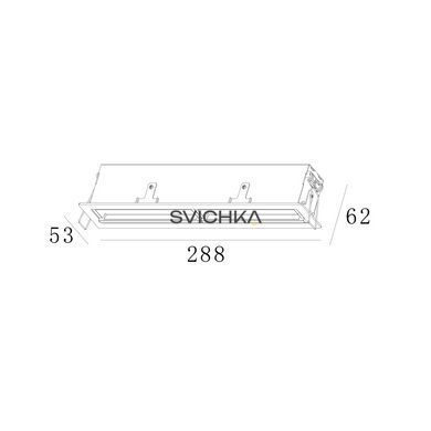 Вбудований світильник Skarlat RSL74105 10&times;2W WH+BK 4000K, Чорний/білий, 2