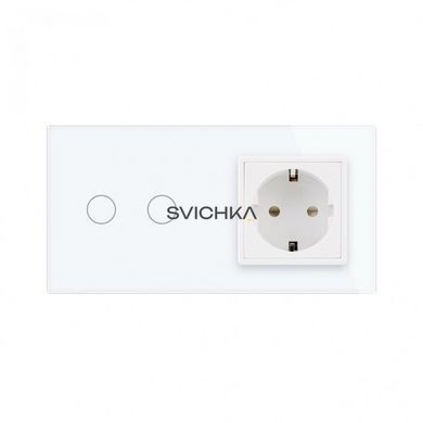 Сенсорный диммер 2 сенсора 1 розетка Livolo