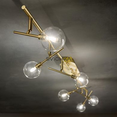 Стельовий світильник Ideal Lux MARACAS PL6, Латунь; Прозорий, Прозорий, Латунь, Латунь, Прозорий